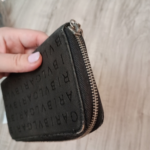 BVLGARI's Logo Mania Canvas Zip Around Long Wallet Black - Picture 5 of 13